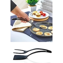 1 Adet Pratik Yanmaz Yapışmaz Teflon Maşalı Spatula- 220 Dereceye Dayanıklı Teflon Servis Set 0