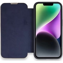 Newface Apple Apple iPhone Uyumlu  13 Pro Kılıf Dolpin Kapaklı - Lacivert