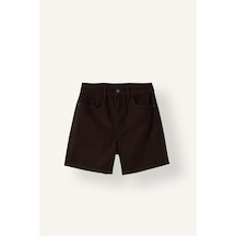 Defacto %100 Pamuk Regular Fit 5 Cepli Jean Bermuda Şort I7380ax26smbn212 Kahve-bn212