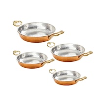 Bakır Dövme Tava Seti 4'lü