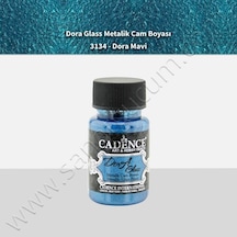 Cadence Dora Glass Metalik Cam Boyası 50 Ml. 3134 Mavi