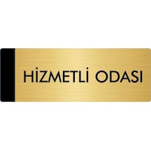 Metal Yönlendirme Levhası, Departman Kapı Isimliği Hizmetli Odası 7x20 Cm Altın Renk