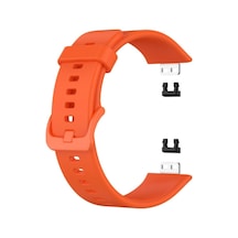 Huawei Fit Uyumlu Sport Design Jel Silikon Kordon, Orange