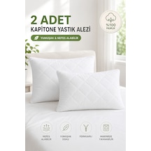 Formeya Pamukkale Alez Kapitone Yastık Koruyucu 2'Li %100 Pamuk 50X70