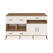 Hyperion Konsol 4 Raflı 5 Çekmeceli 2 Kapaklı 176x44x99 Çam-aytaşı Atlas Çam/aytası - Atlas Çam