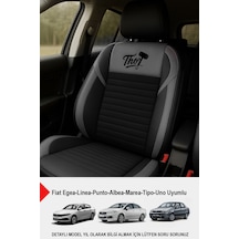 Thor Tay Tüyü Oto Koltuk Kılıfı Fiat Egea-linea-punto-albea-marea-tipo-uno Uyumlu Gri