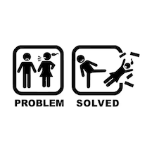 Problem Solved Oto Özel Yeni Sticker Siyah 30 X 15 Cm