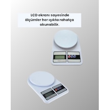 Taşınabilir Dijital Terazi Çift Ölçü Birimi Destekli Beyaz