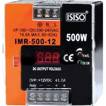 Imr-500-12 - 500W 12Vdc 37.5A Mini Göstergeli Raya Montajlı Güç K