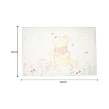 The Pooh Baby Lisanslı Karakter Baskılı%100 Polyester Halı, Çok Renkli, 80x120 Cm Açik Gri