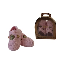 Organik Bebek Patiği Pembe Çok Renkli