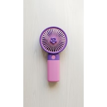 Mini El Fanı Figürlü Mor Pembe Kompakt Tasarımlı,usb Şarjlı Güçlü Taşınabilir Vantilatör Fan-pl103mp