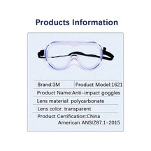 Trendooze 3m 1621 Güvenlik Gözlüğü, Toz Geçirmez Laboratuvar Gözlüğü