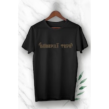 Flood Of Style Unısex Siyah Mitoloji Göbeklitepe Baskılı Tişört