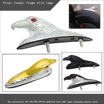 Didadodo Kırmızı Gözlü Krom Çamurluk Motosiklet Ön Kartal Kafa Süs Heykeli