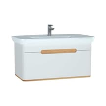 60814 VitrA Sento Tek Çekmeceli Lavabo Dolabı, Ayaksız, 100 Cm, Mat Beyaz Diğer