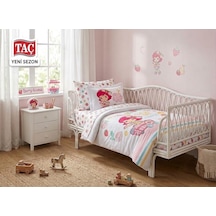 Taç Çilek Kız Bebek Pike Takımı 4 Parça
