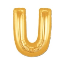 Altın Sarısı Folyo U Harfi Balon 1 Metre Çok Renkli
