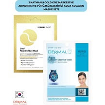 Dermal 3 Katmanlı Gold Göz Maskesi + Aqua Maskesi 23 G