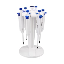 Borox Pipet Standı Karusel 6 Pipet Kapasiteli Plastik Döner Tip Pipet Rafı