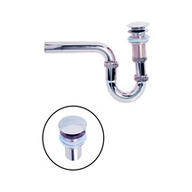 Lpd Krom Lavabo Sifonu Basmalı Buton Dahil Krom