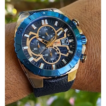G-force Js15 Orjinal Miyota Mekanizma Lacivert Erkek Kronograf Kol Saati Lüks Kutulu Rose Gold - Lacivert