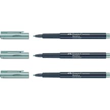 Faber-Castell Metalik Markör Buz Mavisi 3'Lü
