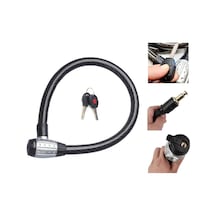 MOTOSİKLET KİLİT HALAT KİLİT- 25 x 150 CM IŞIKLI ANAHTAR
