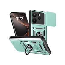 Redmi Note 14 4g Pars Lens Yüzüklü Silikon - Yeşil Bz8683140879464