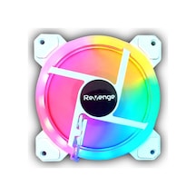 12cm Sabit Yanan Rainbow Kasa Fanı Molex Bağlantılı Led Bilgisayar Led Fanı 120mm Beyaz Diğer