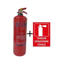 Mapeks Yangın Tüpü 2 KG ve Yangın Tüpü Levhası 2'li Set