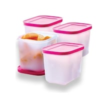 Alaska Buzdolabı Saklama Kabı Dik 4 X 1.1 Lt Pembe