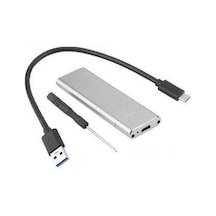 M.2 Sata Ssd Ngff To Type C Usb 3.0 B-key Mini Çevirici Adaptör Harici Harddisk Kutusu