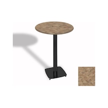 Bistro Masa Tokyo Esb - Werzalit, Wermodin Ve Allzalit Tabla 70 Cm Çap - Edgy Wood Çok Renkli