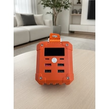 4 Entegre Kablolu 60000 Mah Taşınabilir Powerbank Dijital Ekranlı 22.5w Hızlı Şarj Destekli Çoklu Çıkışlı Çok Renkli