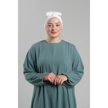 Hürrem Bone Krem Pratik Hazır Geçmeli Fiyonklu Bone Sandy Çift Taraflı Çapraz 3007b 40 Krem