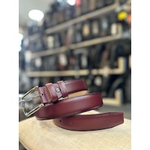 Trg Polo Bordo Deri Erkek Kemer