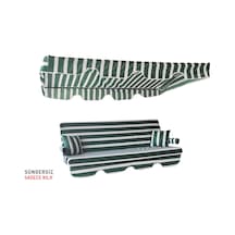 Viphomeconcept 3 Kişilik Süngersiz Bahçe Salıncak Minderi Kılıfı Yeşil-Krem (454232805) Yeşil