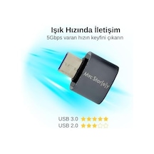 Usb-c Usb 3.0 Dönüştürücü 5gbps Veri Aktarımı Macbook, İpad Pro Ve Usb-c Destekli Cihazlar İçin Type-c Usb Adaptör Gri
