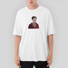Enola Holmes Silhouette Oversize Beyaz Tişört Beyaz