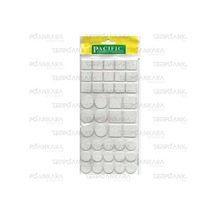 Pacific Beyaz Yapışkanlı Karma Keçe 20x20, 25x25 Ø 20mm,ø 25mm