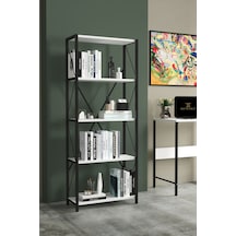 Rosa 5 Raflı Metal Kitaplık Beyaz
