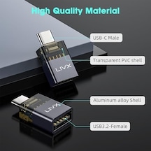 Type C To Usb3.2 Çevirici Dönüştürücü Otg 10gbps 60w Ultra Hızlı Şarj Ve Veri Aktarımı Otgdm