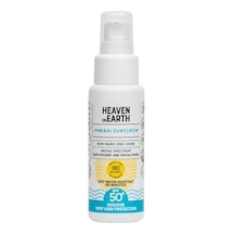 Heaven On Earth%100 Doğal Ve Organik İçerikli Mineral Güneş Koruyucu Krem Vegan 50+ Spf/pa ++++ Suya Dayanıklı 50 Ml
