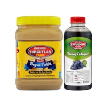 Bozkırlı Çavuşoğlu Kepekli Beyaz Tahin 930 G + Üzüm Pekmezi 1 KG