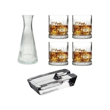 Elysia 6 Parça Keyf Set - Paşabahçe Viski Bardağı - Karaf Şişe - Puro Küllüğü