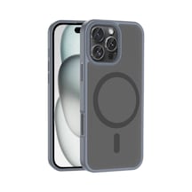 Apple iPhone Uyumlu 16 Pro Kılıf Magsafe Destekli Kamera Yükseltili Silikon Mat Parmak İzi Tutmayan Pazarplus Gri