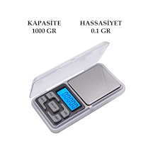 Dijital Hassas Elektronik Taşınabilir Cep Terazi Tartı 1000gr 0.1