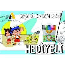 30x120 Boyama Rulosu Yaman Orman Macerası + Adel 12'li Keçeli Boy