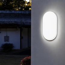 Aydos 20w Oval Beyaz Led Nemliyer Armatür Ip65 Su Geçirmez Tavan/duvar Lambası, 6500k Beyaz I
